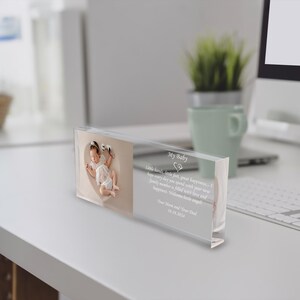 For Baby Custom Personalized Acrylic Block Frame, Acrylic Block Photo Frame, Gift for Babe, Christmas Gift, Newborn Gift, Birthdays Gift