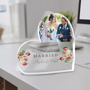 Personalisierte Acrylblock für verheiratet, Acrylblock Text, Dekoration, Geschenk für Jahrestag, Weihnachtsgeschenk, Valentinstag Geschenk
