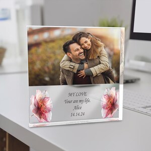 Für Paar Benutzerdefinierte personalisierte Acrylblock, Acrylblock Text, Dekoration, Geschenk zum Valentinstag, Weihnachtsgeschenk, Valentinstag