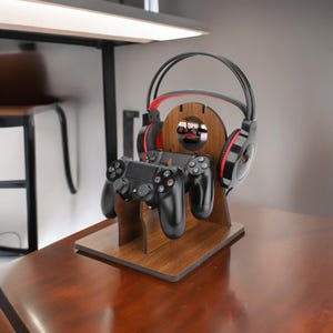 Custom Personalized Game Controller Stand, Custom Personalized Headset Stand, Gift for Gamers, Gift for  Brothers, Gift for Sisters
