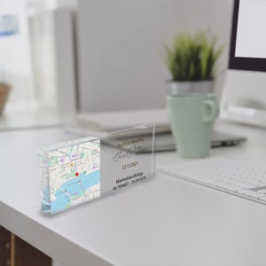 Paar Erstes Treffen Karte, Acrylblock Text, Personalisiert, Geschenk für Valentinstage, Weihnachtsgeschenk, Valentinstagsgeschenk, Jubiläumsgeschenk