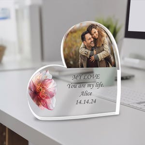 Personalisierte Acrylblock für Paar, Acrylblock Text, Dekoration, Geschenk für Valentines, Weihnachtsgeschenk, Valentines Geschenk