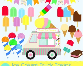 Imágenes prediseñadas digitales de helados de verano