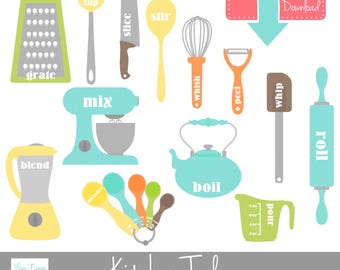 Imágenes prediseñadas digitales de herramientas de cocina