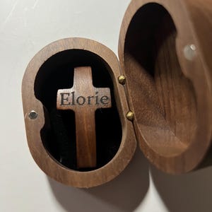 Pocket Prayer Cross Set – Wooden Comfort Cross with Keepsake Box for Anxiety Relief – Personalized Faith Gift