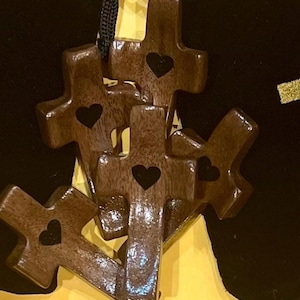 Small Wooden Cross Tiny Pocket Thumb Crosses Religious Church Gift for Mother Faith-Based Comfort Gift Encouragment gift Bible Study Groups