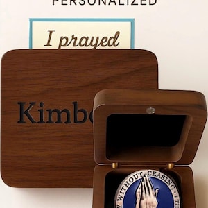 Lord's Prayer Coin with Praying Hands Christian Keepsake Token, Religious Challenge Coin, Inspirational Faith Gift