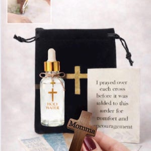 Catholic Holy Water Home Altar Set, Pocket Prayer Cross Devotional, Bedside Prayer Table, Portable Prayer Altar, Christian Protection Gift