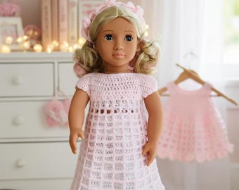 18 Inch Doll Clothes(Dress, Shoes, Hat) Crochet Pattern