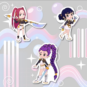 Huntrix Girls Sticker Set - K-Pop Demon Hunters