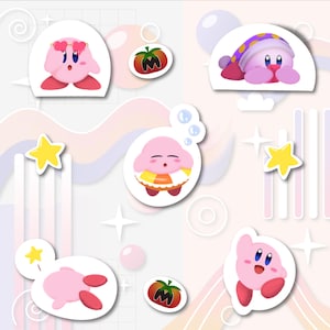 Cute Kirby Stickers - Vinyl Sticker Sets
