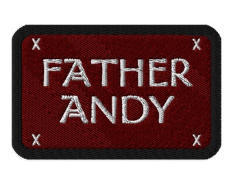 Father Andy - Embroidered Patch (Red). Official band merchandise