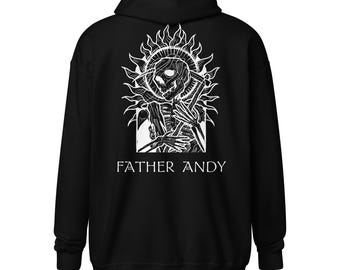 Holy Death, Grim Reaper, Father Andy Zip Up Hoodie