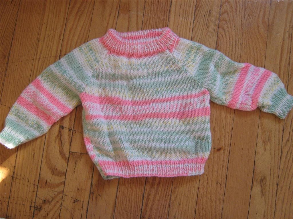 Lightweight Hand Knit Baby Sweater 0 6 Months Fair Isle - Etsy