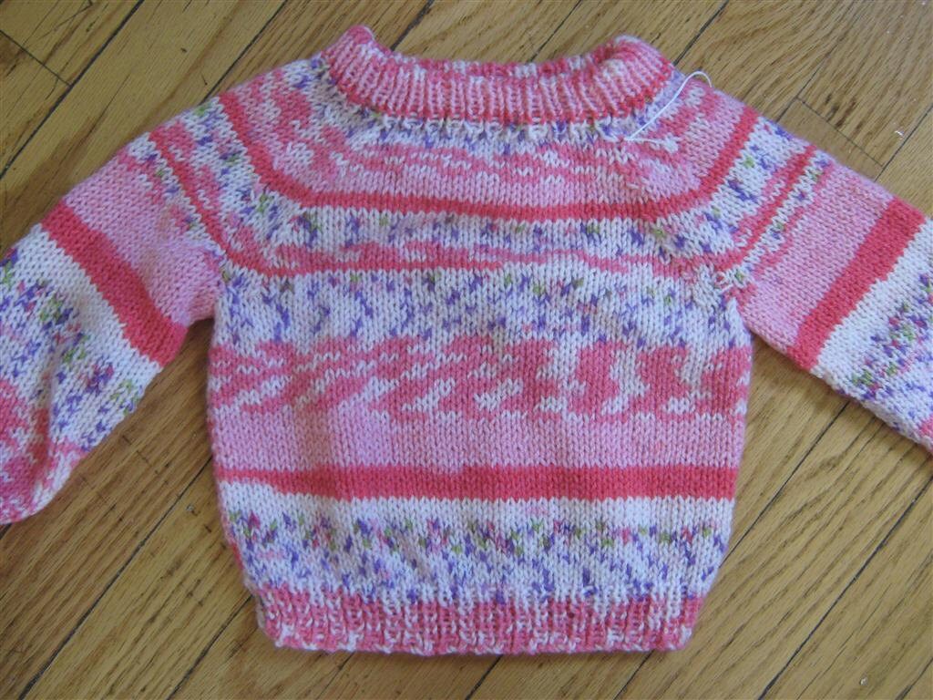 Lightweight Fair Isle and Stripe Hand Knit Baby Sweater 0 - Etsy