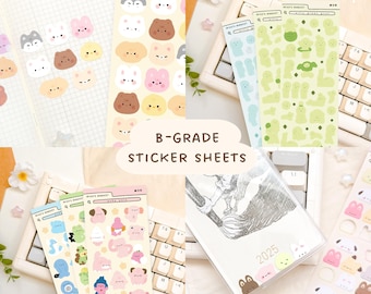 Hojas de pegatinas de segunda calidad / Hoja de pegatinas decorativas mate / Para diario, agenda, carpeta de pegatinas / Lindas pegatinas kawaii