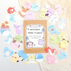 Copos de pegatinas misteriosas / Pegatinas de vinilo brillante a prueba de agua / Diario, Planificador, Decoración / Pegatinas kawaii lindas