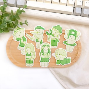 Gekke strohoeden | Waterdichte glanzende vinylsticker | Journaling, planner, decoratie | Schattige kawaiistickers