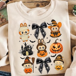 Spooky Doll Monster Characters Shirt, Halloween Shirt, Trendy Cartoon Dolls Halloween T-shirt, Monster Doll Horror Merch, Perfect Gift