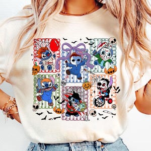 Cartoon Friends Shirt, Trick Or Trick Shirt, Halloween Horror Characters Sweatshirt, Halloween Shirt, Horror Movie Tee, Horror Friends Gift