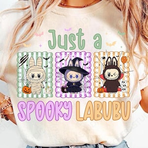 Just A Spooky Doll Monster Characters T-shirt, Halloween Cartoon Sweatshirt, Cute Scary Tee, Spooky Shirt 2025, Monster Doll Horror Shirt
