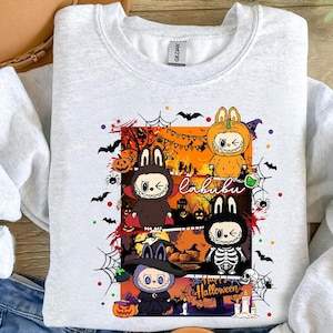 Spooky Doll Monster Characters T-Shirt, Halloween Merch, Monster Doll Horror Halloween Tee, Doll Cartoon Shirt, Gift For Girls Shirt