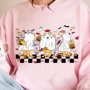 Retro Bear Ghost Halloween Shirt, Cartoon Halloween Tshirt, Spooky Season, Stay Spooky Shirt, Bear Cute Fall Hoodie, Honey Bear Halloween