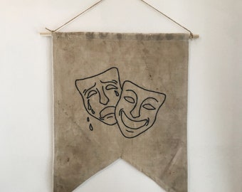 CRY LATER // embroidered handmade banner