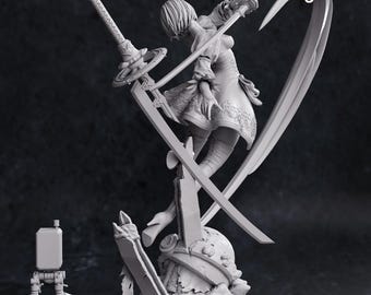 Automaton Warrior Unpainted High Detail Nomnom Figures Collectible Statue Kit for Display