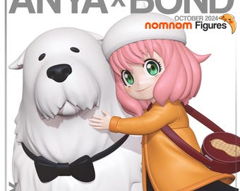 Psychic Girl and Pet Dog Unpainted High Detail Nomnom Figures Collectible Statue Sculpture Kit for Display