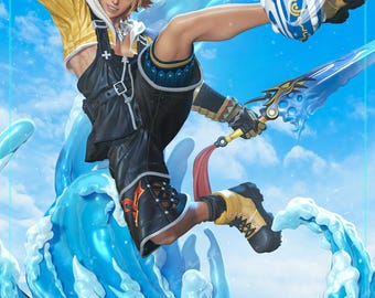 Blitzball Champion Unpainted High Detail Nomnom Figures Collectible Statue Kit for Display