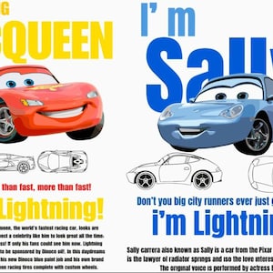 Lightning McQueen und Sally, Disney Cars (svg, png, dxf, eps)