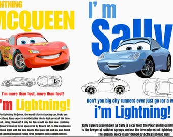 Rayo McQueen y Sally, Disney Cars (svg, png, dxf, eps)