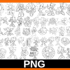 40 PNG Sonic Hedgehog Cartoon Digital Design Sonic TheHedgehog Png Sonic Face png onic characters Pngcricut scrapbooking Sonic Birthday Kids