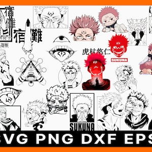 22 Designs |Anime Character|Japanese SVG|Anime Silhouette SVG|Anime Bundle Digital Download| Kawaii |Anime packs vector-cricut Png-Eps-dxf