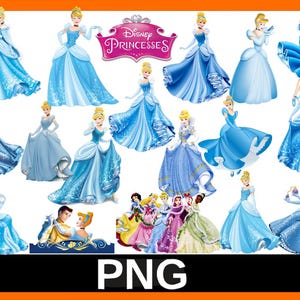 50+ Cinderella PNG Cliparts Bundle,Disney Cinderella PNG Cartoon Sublimation Cinderella Princess Themed Clipart Birthday PNGBundle Cliparts