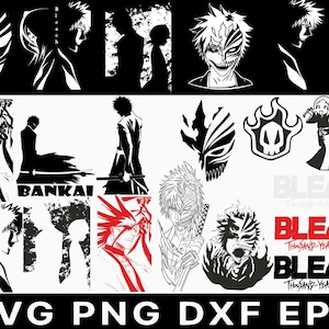 Paquete de archivos SVG de personajes de anime: Diseños vectoriales japoneses (Descarga digital)