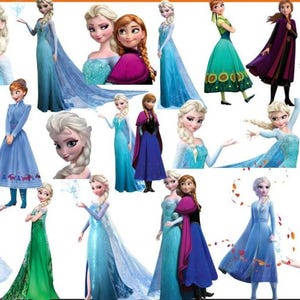 Frozen 2 PNG Clipart Bundle: Anna, Elsa, Olaf (Digital Files)