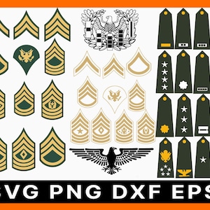 Stopnie armii USA (svg, png, dxf, eps) Pobieranie cyfrowe