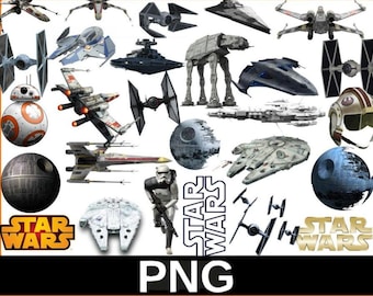Retro Star Wars PNG Bundle: Darth Vader, Galaxy's Edge Designs (40 Files)