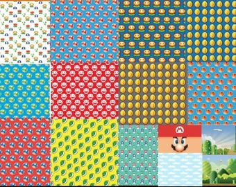 Papier numérique Super Mario et clipart (JPG)
