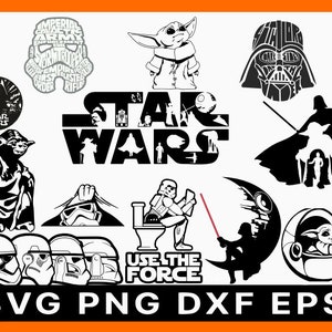 Download digital SVG do pacote Starwars | designs_SVG | Silhouette SVG | Download instantâneo_digital | Impressões Cricut Cut File Sticker | Arquivos