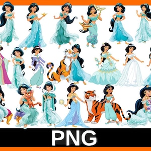 50+ PNG Files Jasmine clipart images printable Jasmine png clipart digital instant download Jasmine princess transparent png images birthday