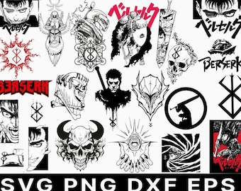 Anime Character PNG SVG DXF ePS Bundle: Japanese Silhouette Designs (Digital Download)