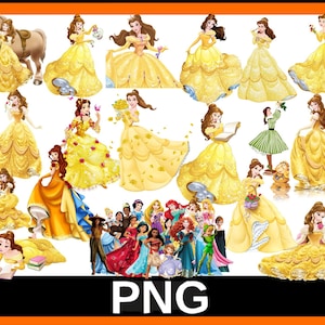 40+ PNG Files, Beauty and Beast SVG Belle png Clipart Bundle,Beauty and the Beast SVG, Instant Digital Download Princess shirt party Clipart