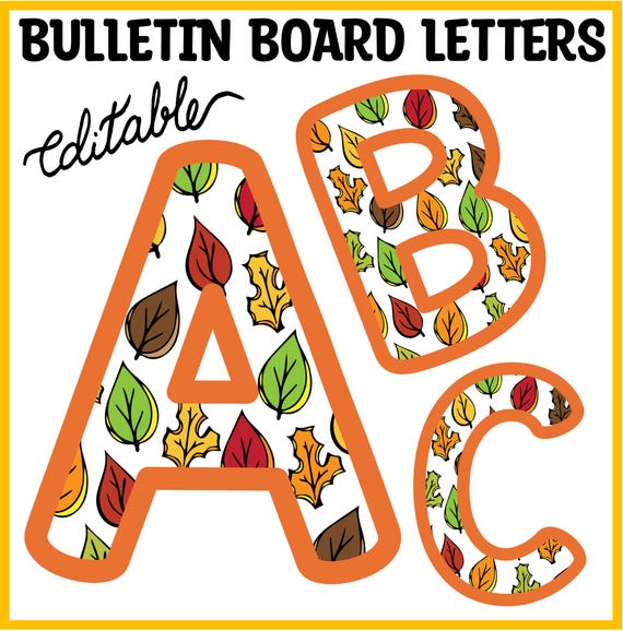 Printable Fall Letters Template Printable Fall Letters