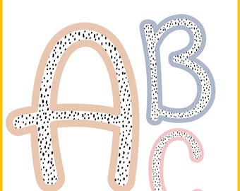 EDITABLE Modern Boho Spotty Classroom Alphabet Posters - Etsy Canada