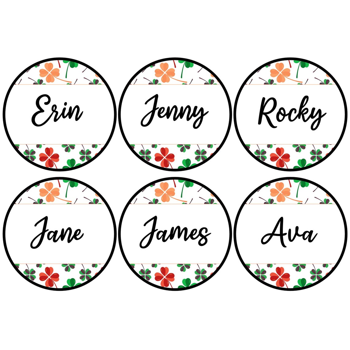 Printable Autumn Student Name Labels, Round Fall Classroom Labels ...