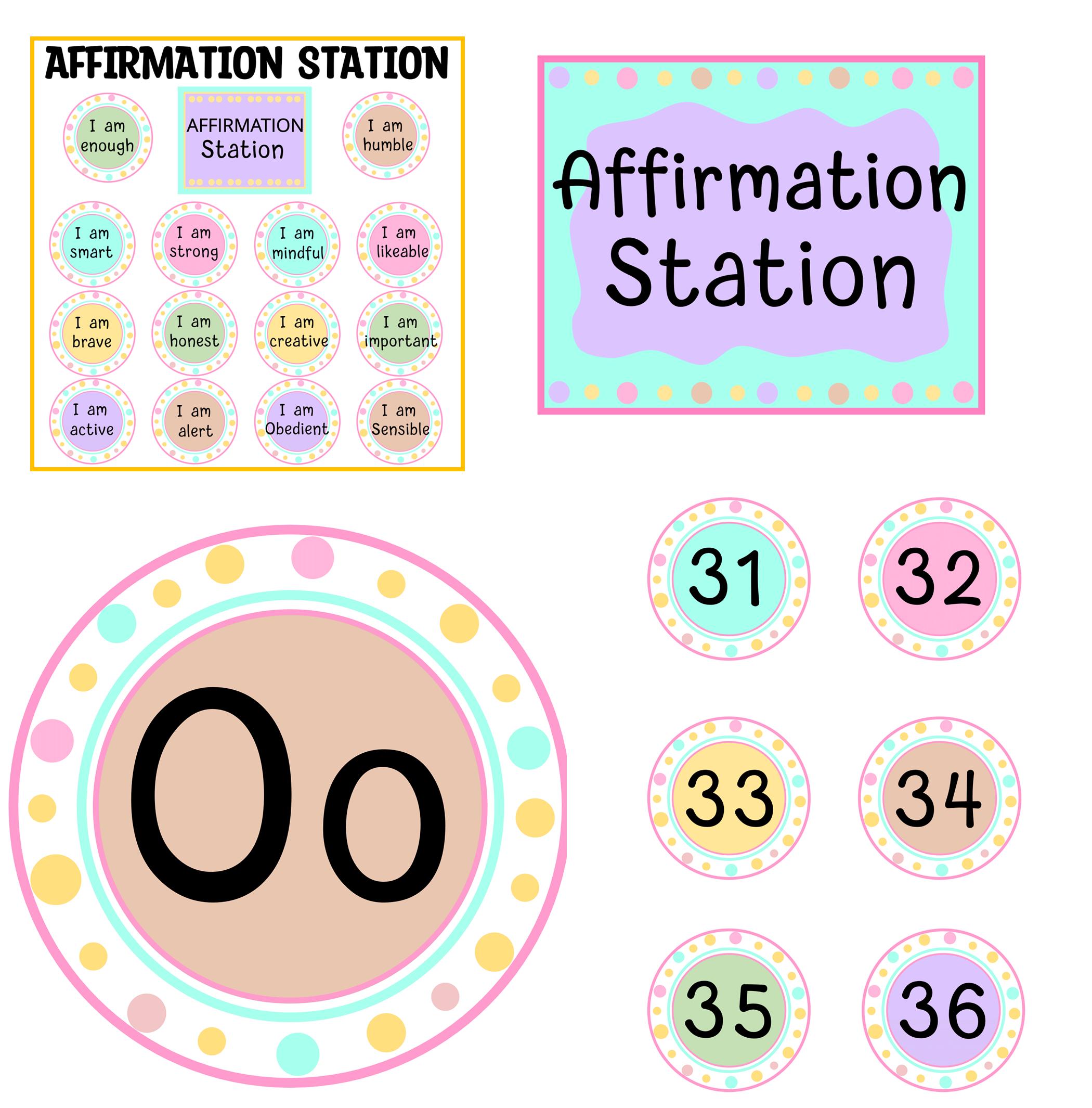 Back to School Printable Pastel Polka Dots Classroom Decor Bundle Pack ...