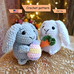Easter bunny crochet pattern - DIGITAL amigurumi bunny pattern - rabbit crochet tutorial - PDF file on ENGLISH - Diy crochet design